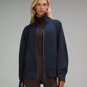 LULULEMON Scuba Oversized Funnel Neck Full Zip, Navy, Size XS/S, Never worn